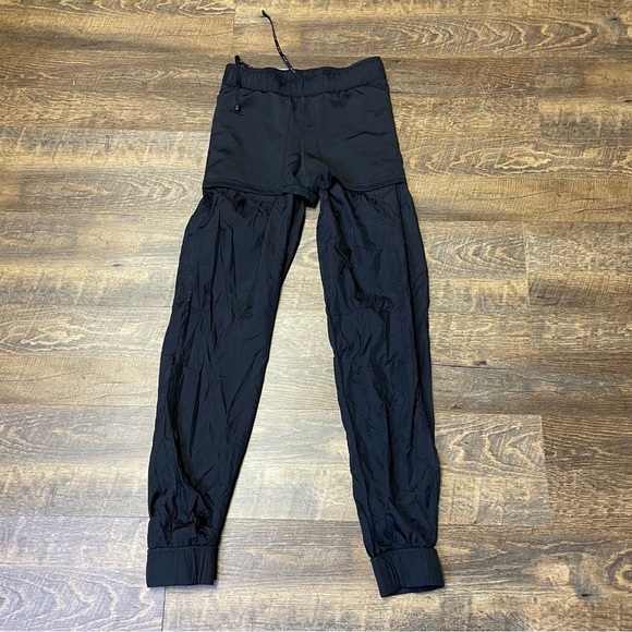 Nike Air Volt 2-in-1 Woven Running Pants Womens Small Black Athletic Soccer Gym - Picture 15 of 15